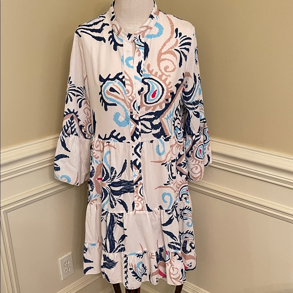 Lovely, Easy, Cool and Comfy Multicolor Patterned Women's Dress size medium